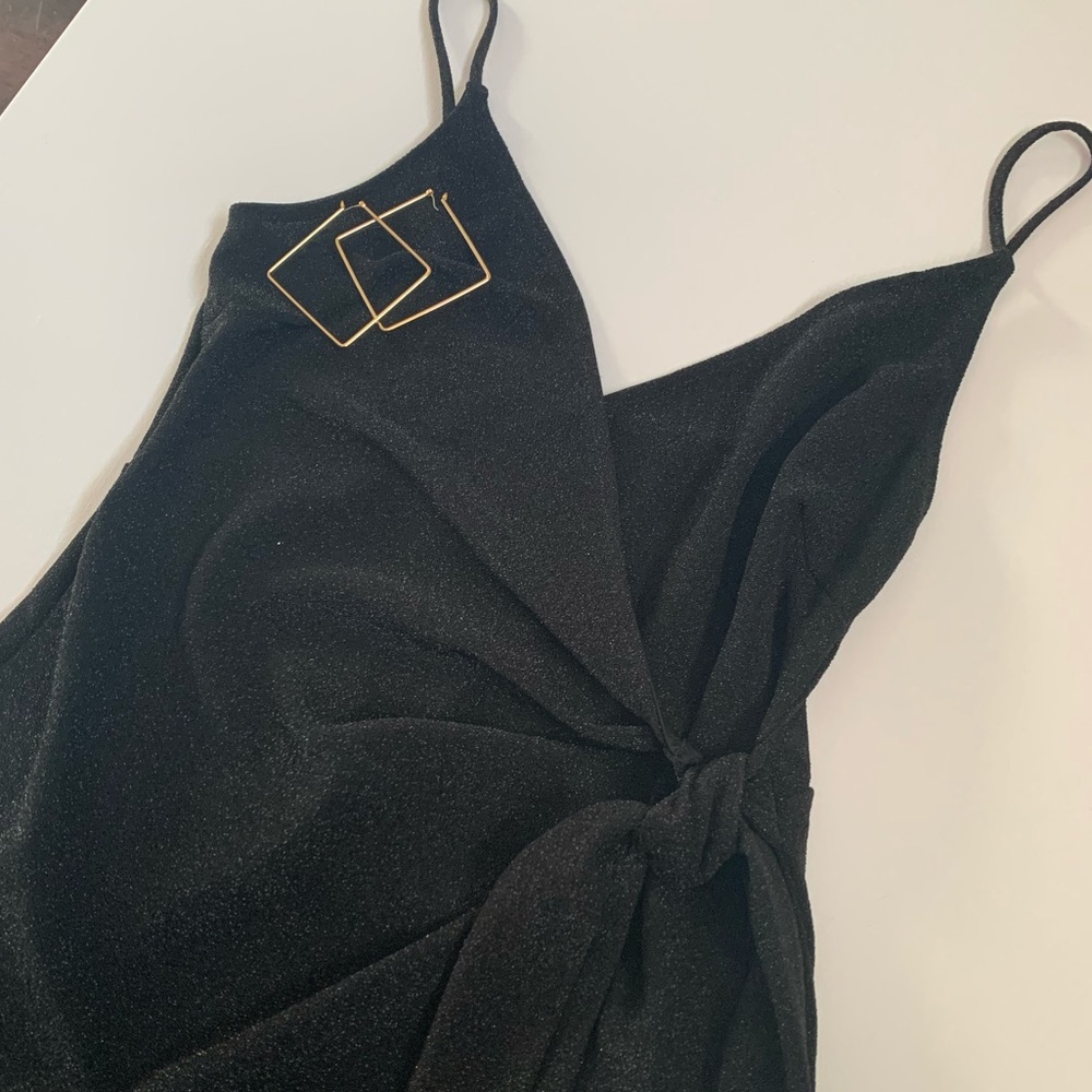 Black Sparkly Fabric Dress
